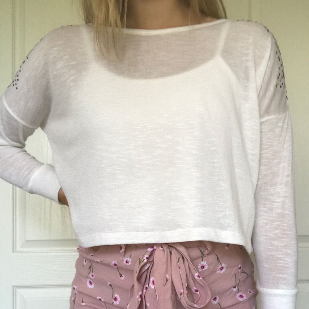Sheer white long sleeve